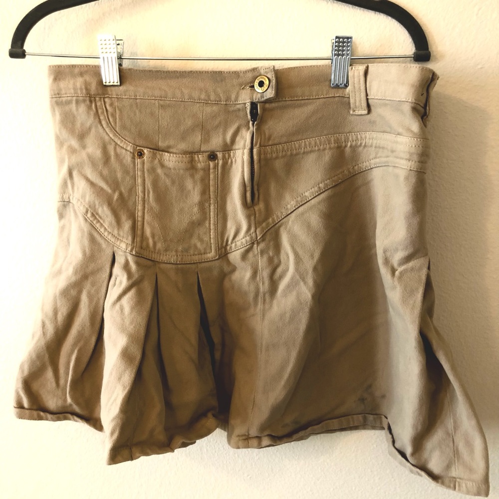 Dolce and Gabbana Tan Pleated Skirt 28/42